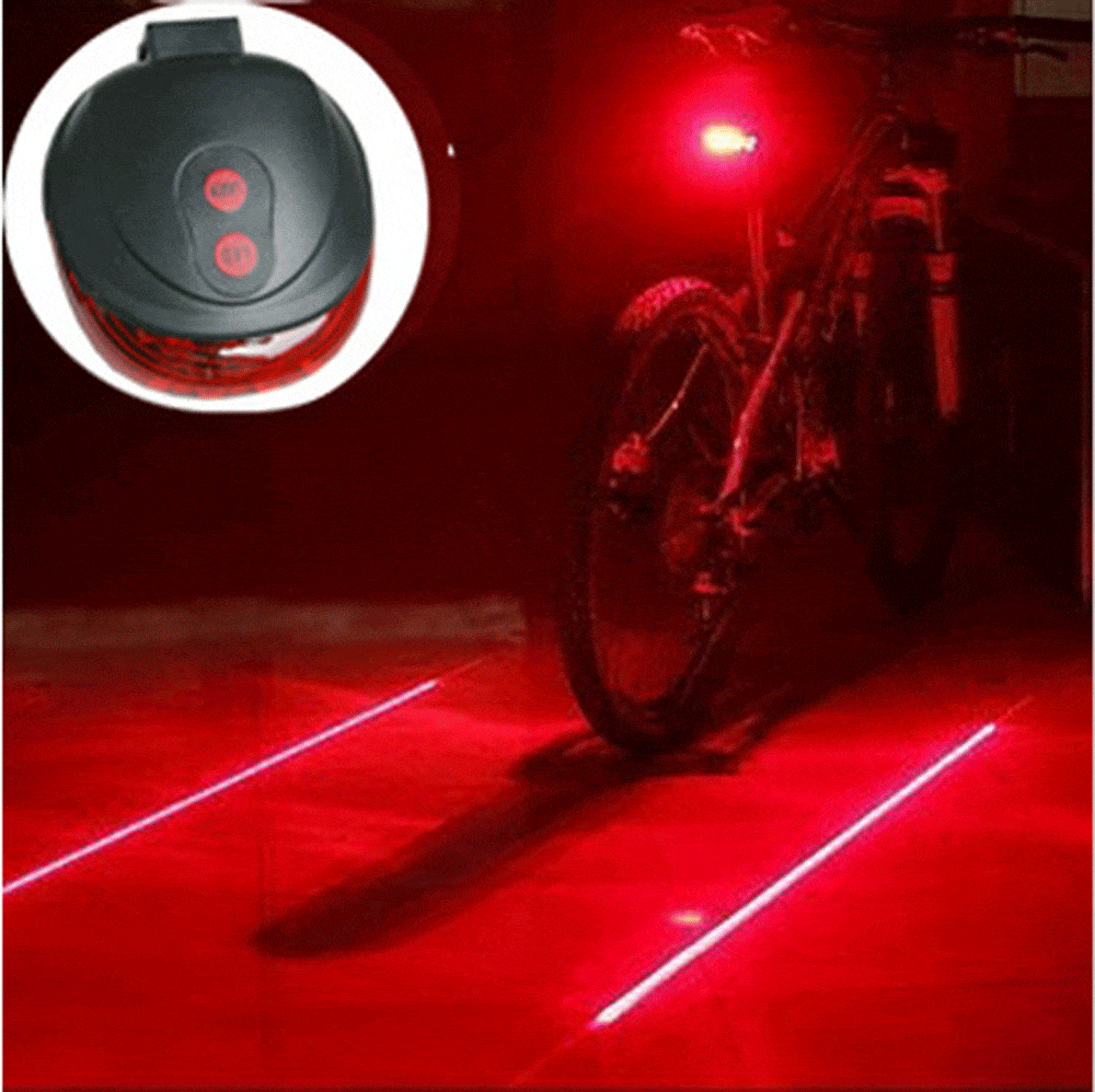 Bicycle Light 5 LED & 2 Laser Rear Flashing Safety Lamp 3 Bros Brands 228 Bike Light