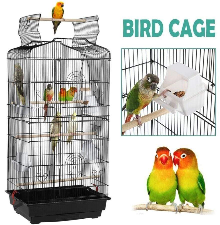 Birdcage 41" Open Top Cockatiel Parakeet Budgie Lovebird Parrot Flight Bird Cage 3 Bros Brands 159 Birdcage