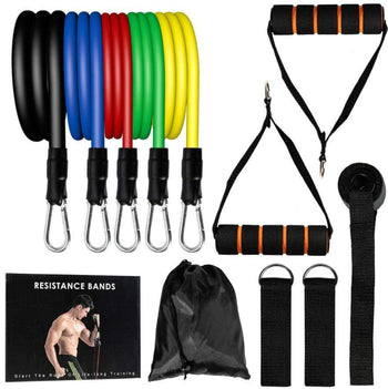 Resistance Bands 11 Piece Exercise Sports Set 3 Bros Brands 157 Outdoors & Sports